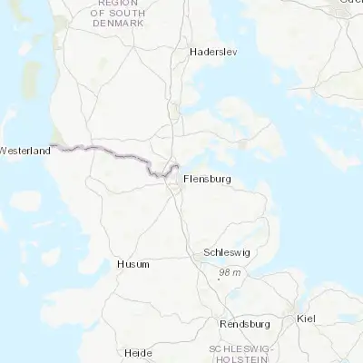 Map showing location of Flensburg (54.784310, 9.439610)