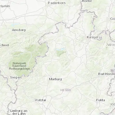 Map showing location of Frankenau (51.092690, 8.934470)