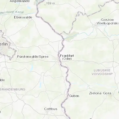 Map showing location of Frankfurt (Oder) (52.347140, 14.550620)