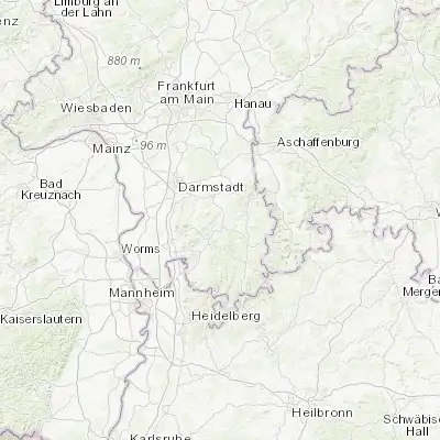 Map showing location of Fränkisch-Crumbach (49.746110, 8.858610)