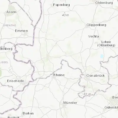 Map showing location of Freren (52.487000, 7.543130)