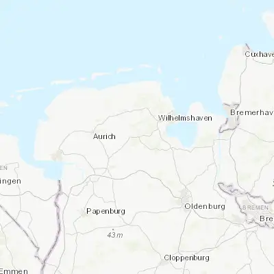 Map showing location of Friedeburg (53.450000, 7.833330)