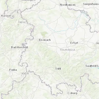 Map showing location of Friedrichroda (50.857540, 10.565070)