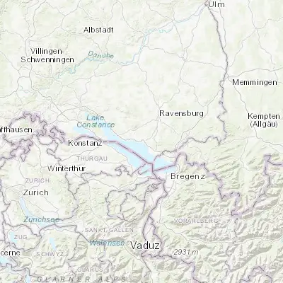 Map showing location of Friedrichshafen (47.656890, 9.475540)