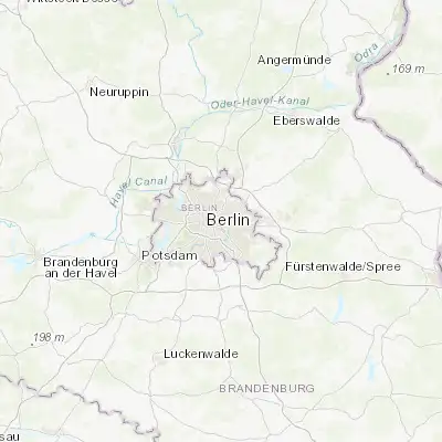 Map showing location of Friedrichshain (52.515590, 13.454820)