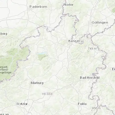 Map showing location of Fritzlar (51.131810, 9.275570)
