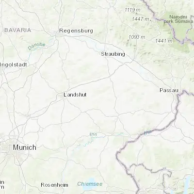 Map showing location of Frontenhausen (48.546280, 12.531180)