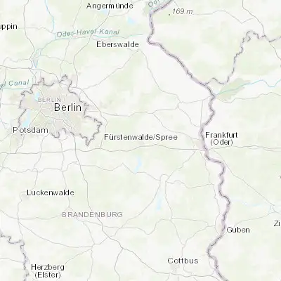 Map showing location of Fürstenwalde (52.360670, 14.061850)