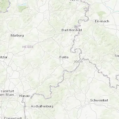 Map showing location of Fulda (50.551620, 9.675180)