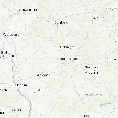 Map showing location of Fürth (49.475930, 10.988560)