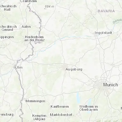 Map showing location of Gablingen (48.450000, 10.816670)
