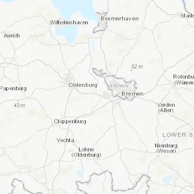 Map showing location of Ganderkesee (53.033330, 8.533330)