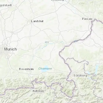 Map showing location of Garching an der Alz (48.134510, 12.581520)