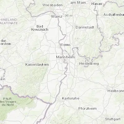 Map showing location of Gartenstadt (49.459370, 8.403770)