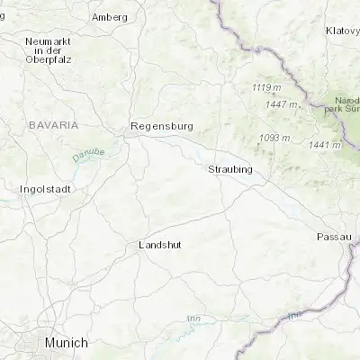 Map showing location of Geiselhöring (48.825050, 12.396490)