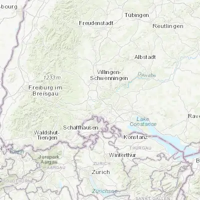 Map showing location of Geisingen (47.925040, 8.650020)