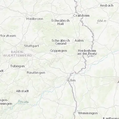 Map showing location of Geislingen an der Steige (48.624230, 9.827360)