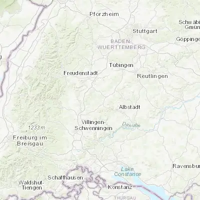 Map showing location of Geislingen (48.287680, 8.812410)