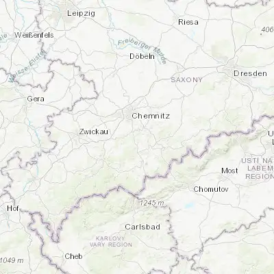 Map showing location of Gelenau (50.711510, 12.966660)
