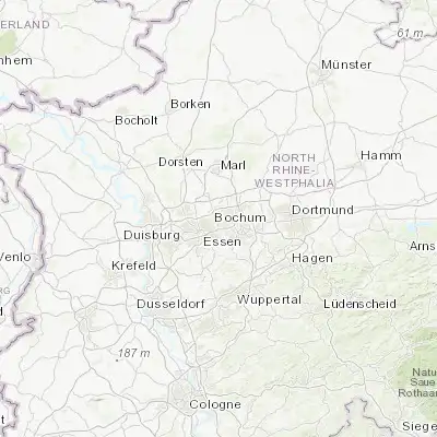 Map showing location of Gelsenkirchen (51.505080, 7.096540)