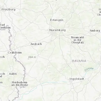 Map showing location of Georgensgmünd (49.189720, 11.016670)