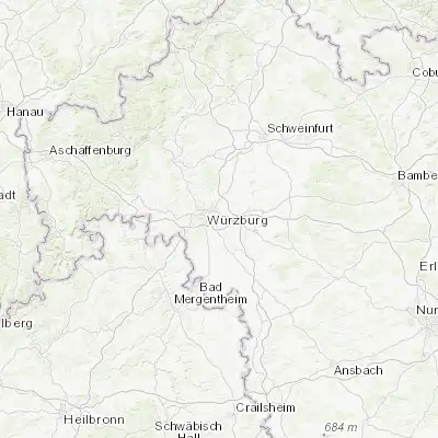 Map showing location of Gerbrunn (49.775280, 9.993610)