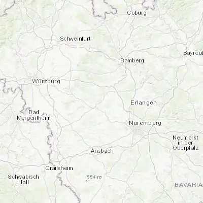 Map showing location of Gerhardshofen (49.631230, 10.691330)