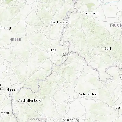 Map showing location of Gersfeld (50.451380, 9.914220)