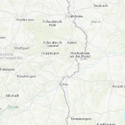 Map showing location of Gerstetten (48.622540, 10.019840)