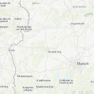 Map showing location of Gersthofen (48.424320, 10.872730)