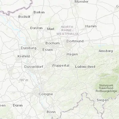 Map showing location of Gevelsberg (51.319710, 7.339200)