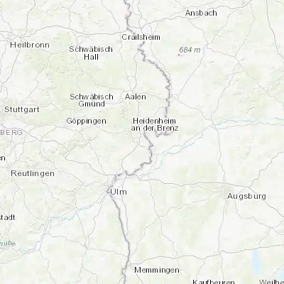 Map showing location of Giengen an der Brenz (48.622190, 10.243120)