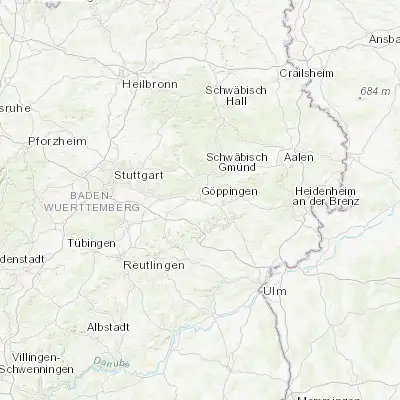 Map showing location of Göppingen (48.703540, 9.652090)