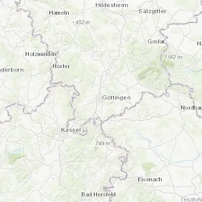 Map showing location of Göttingen (51.534430, 9.932280)