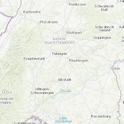 Map showing location of Gomaringen (48.453490, 9.095820)