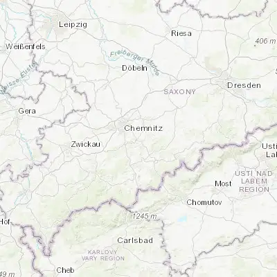 Map showing location of Gornau (50.759010, 13.037310)