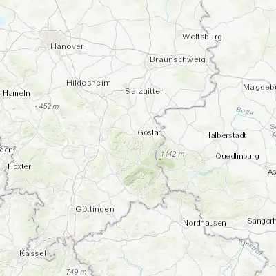 Map showing location of Goslar (51.904250, 10.427660)