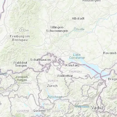Map showing location of Gottmadingen (47.735110, 8.776870)