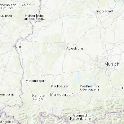 Map showing location of Graben (48.187320, 10.822220)