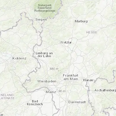 Map showing location of Grävenwiesbach (50.390240, 8.456900)