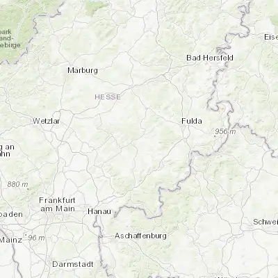 Map showing location of Grebenhain (50.489240, 9.338550)