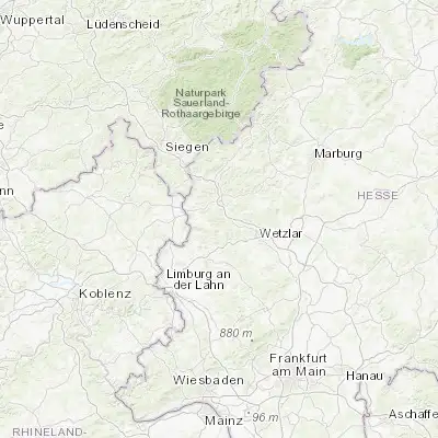 Map showing location of Greifenstein (50.616670, 8.300000)