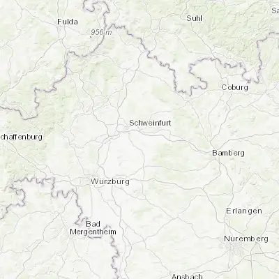 Map showing location of Grettstadt (49.983330, 10.316670)