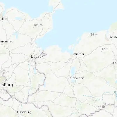 Map showing location of Grevesmühlen (53.863370, 11.191600)