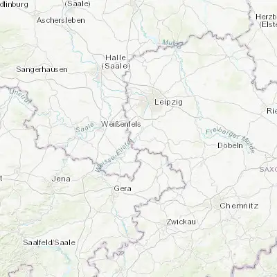 Map showing location of Groitzsch (51.155360, 12.282790)