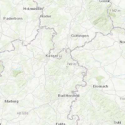 Map showing location of Großalmerode (51.258580, 9.784500)