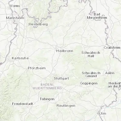 Map showing location of Großbottwar (49.001470, 9.293480)