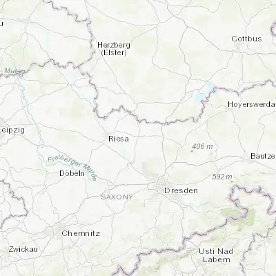 Map showing location of Großenhain (51.289510, 13.533500)