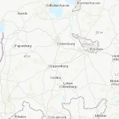 Map showing location of Großenkneten (52.943770, 8.253230)
