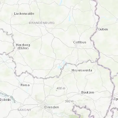 Map showing location of Großräschen (51.587600, 14.010930)
